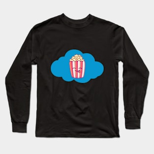 Funny popcorn shirt Long Sleeve T-Shirt